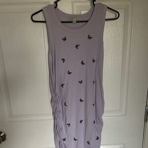 Lavender Butterfly Tank Dress
